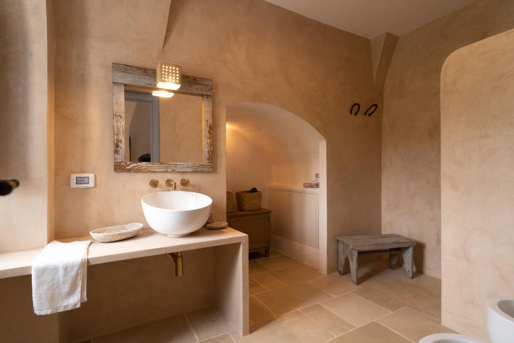 Koupelna v ubytování Masseria Soluco