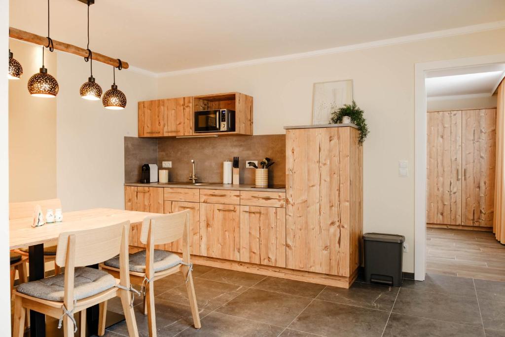 Kuchyň nebo kuchyňský kout v ubytování Ferienhaus Sporr