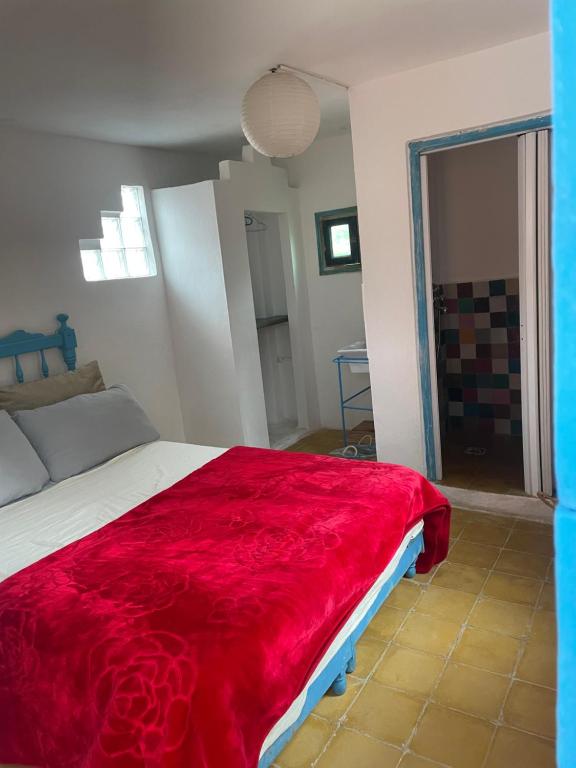 Postel nebo postele na pokoji v ubytování Dar El Pirata Hostel