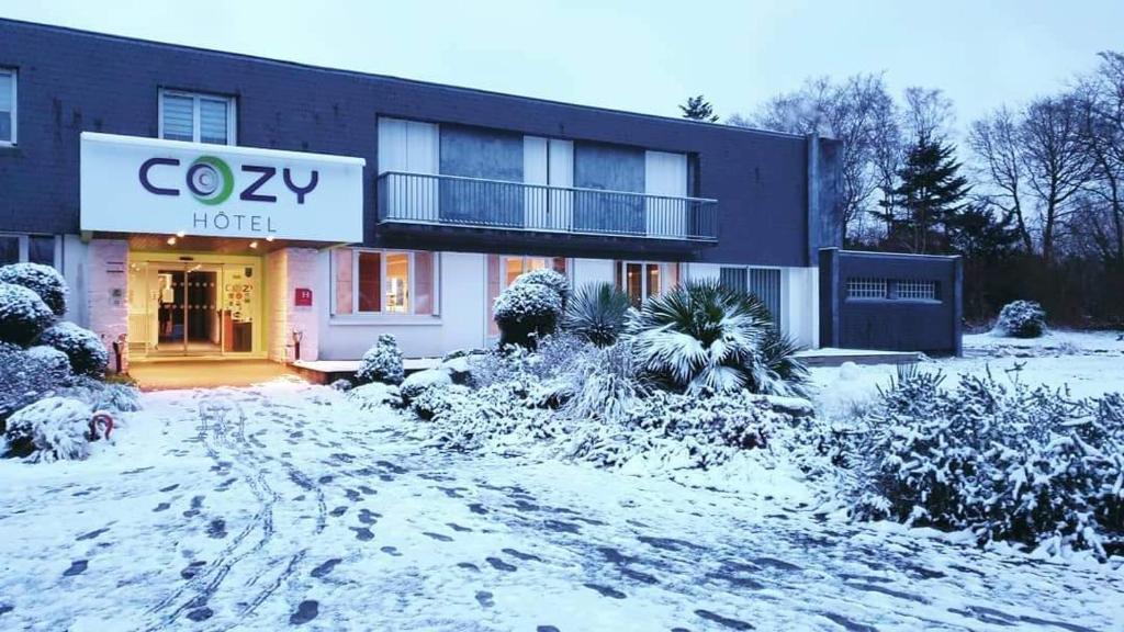 Cozy Hôtel Logis Morlaix v zimě