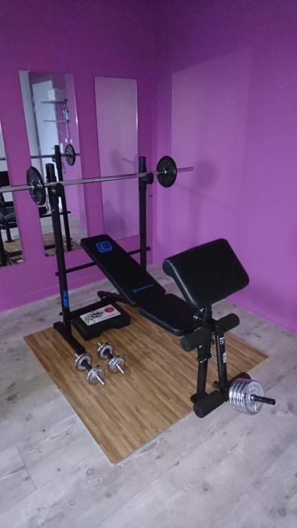 Fitness centrum a/nebo fitness zařízení v ubytování Cozy Hôtel Logis Morlaix
