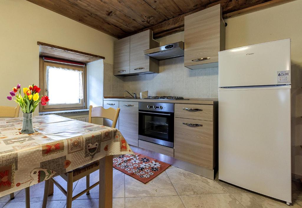 Kuchyň nebo kuchyňský kout v ubytování La WalserHus