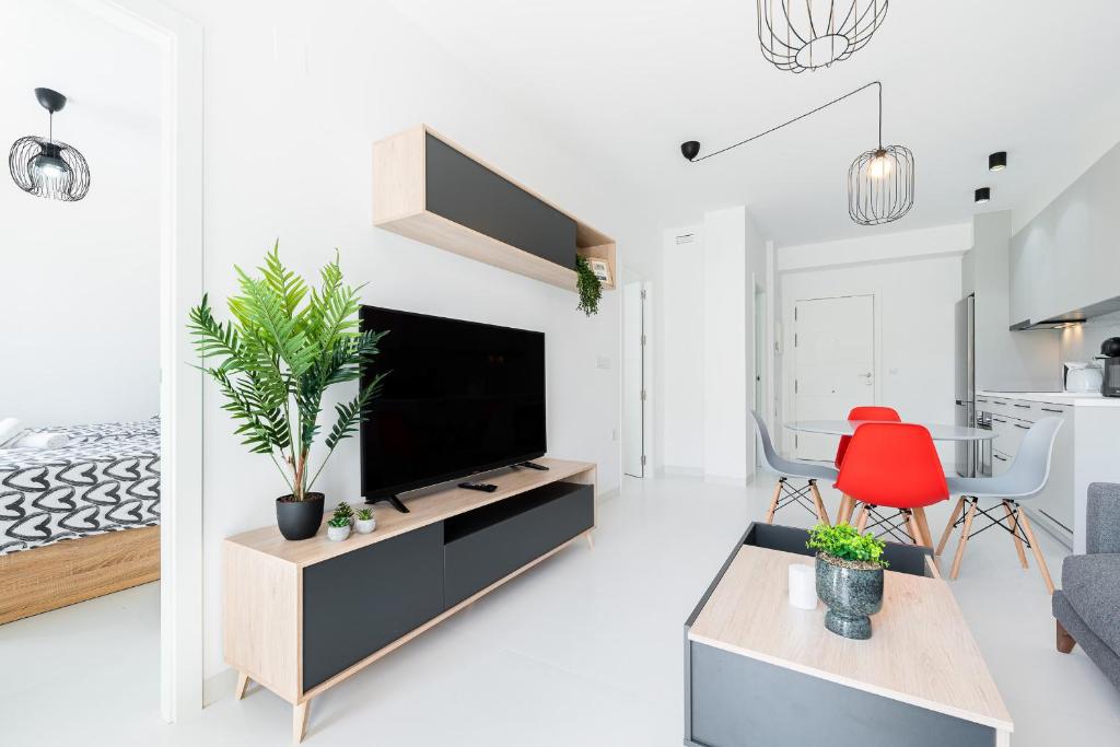 Kuchyň nebo kuchyňský kout v ubytování Apartamento Los Alcores