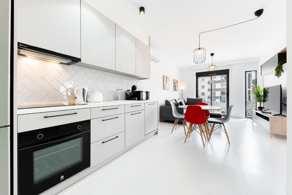 Kuchyň nebo kuchyňský kout v ubytování Apartamento Los Alcores