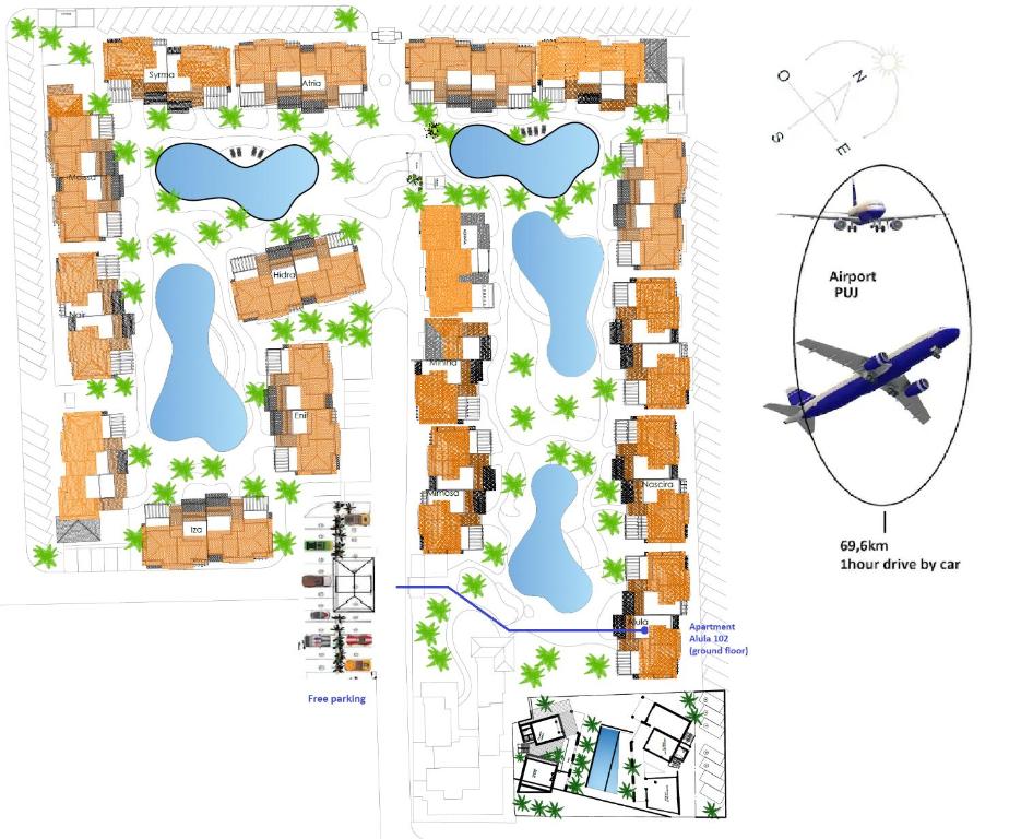 Půdorys ubytování Apartment in Estrella, Dominicus-Bayahibe