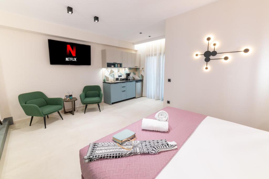 Posteľ alebo postele v izbe v ubytovaní Bella Vasilica Luxury Apartments