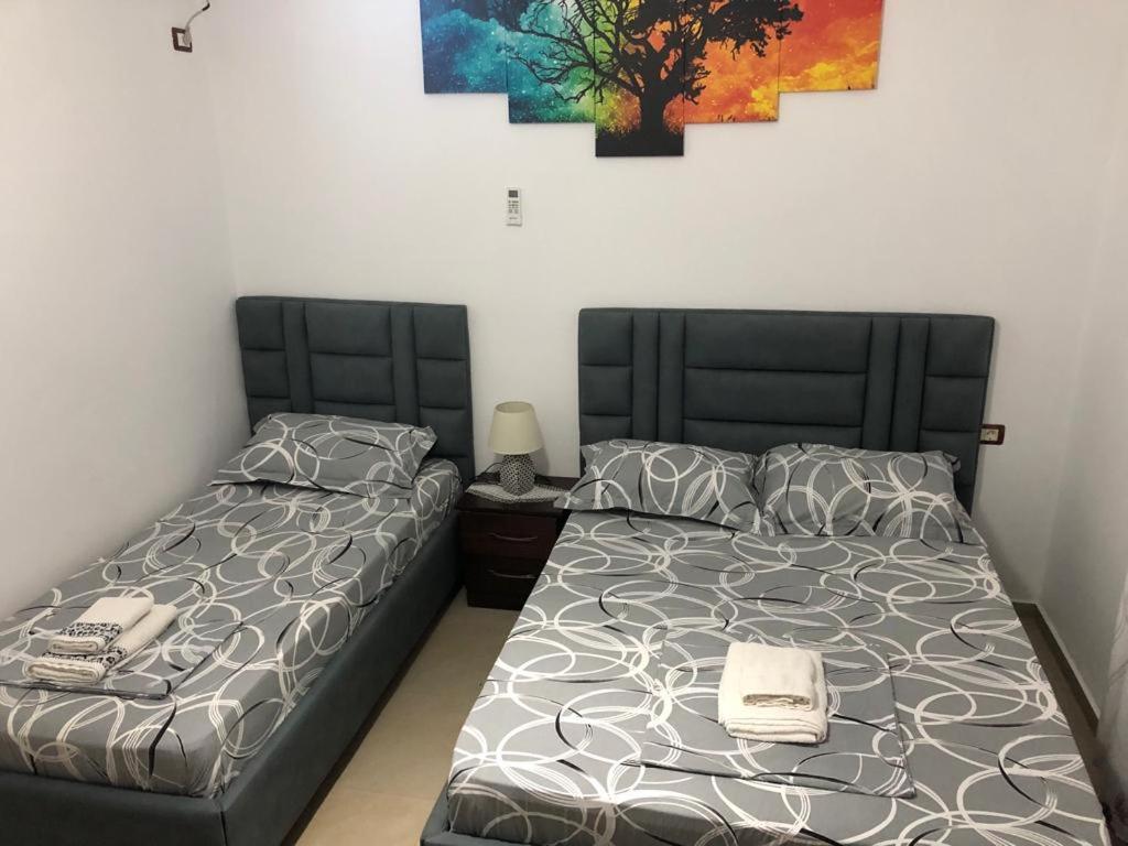 Un pat sau paturi într-o cameră la Apartment Erjon