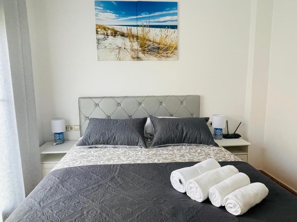 Postel nebo postele na pokoji v ubytování Beach Apartment Artigas