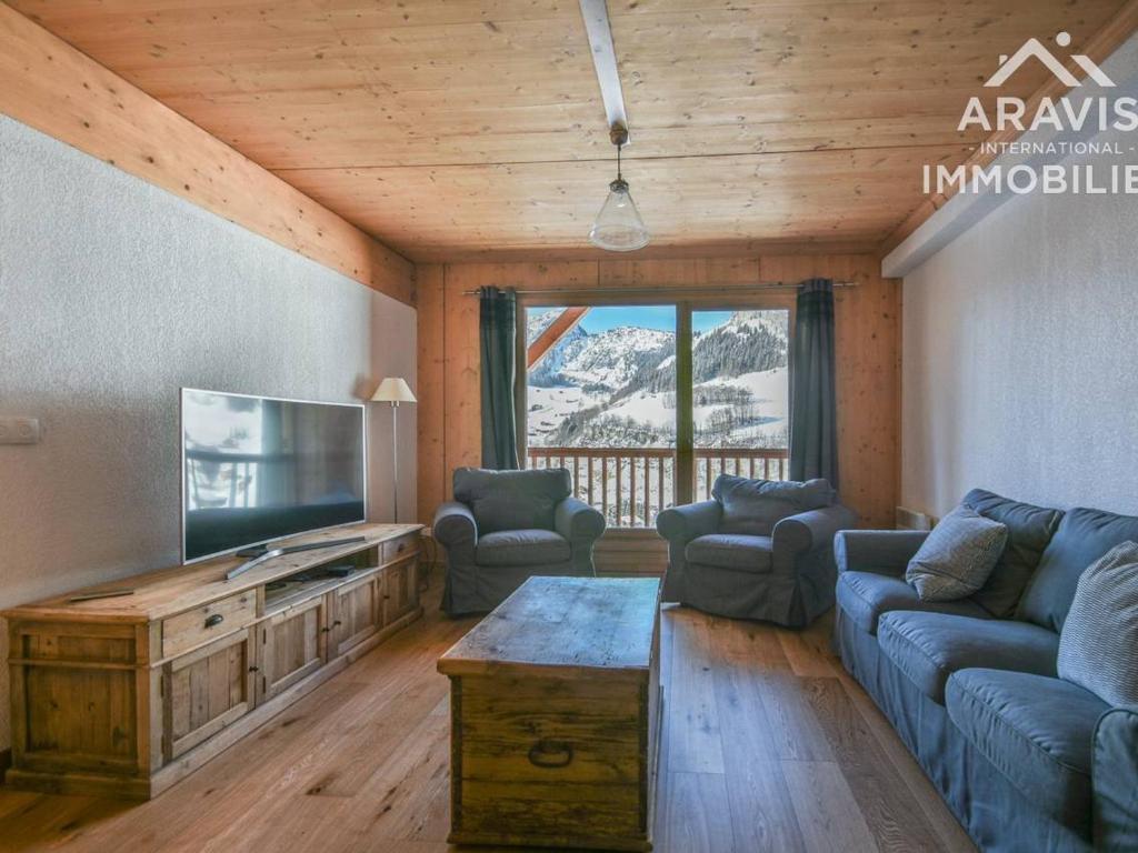 منطقة جلوس في Appartement Le Grand-Bornand, 5 pièces, 8 personnes - FR-1-391-96