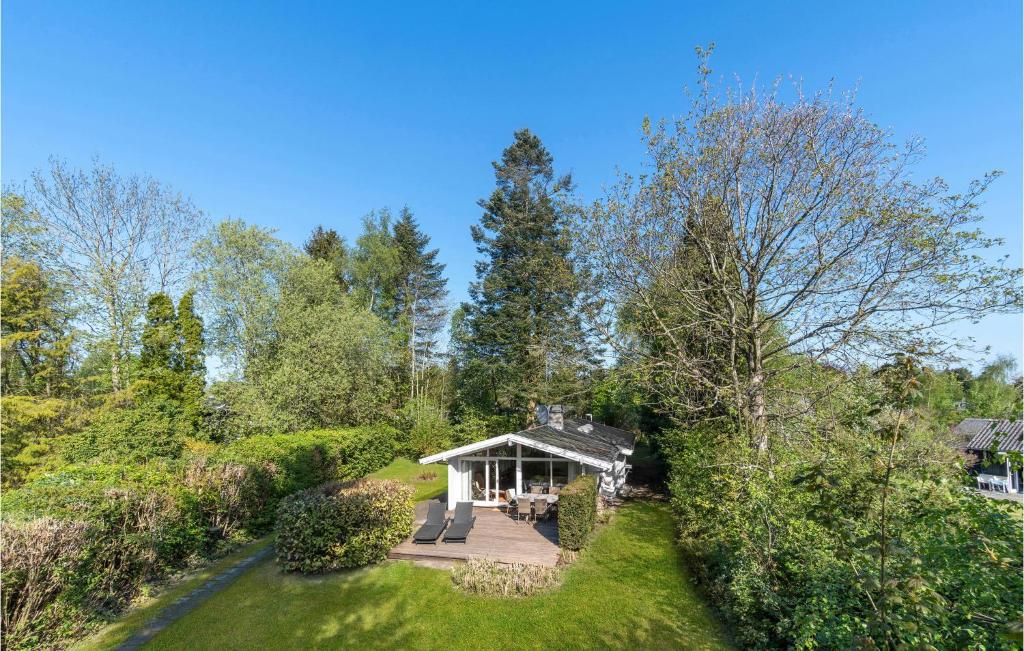 an aerial view of a house with a garden at Lovely Home In Hornbk With Wifi in Hornbæk