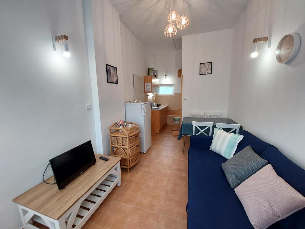 Televízia a/alebo spoločenská miestnosť v ubytovaní Golden Beach apartments