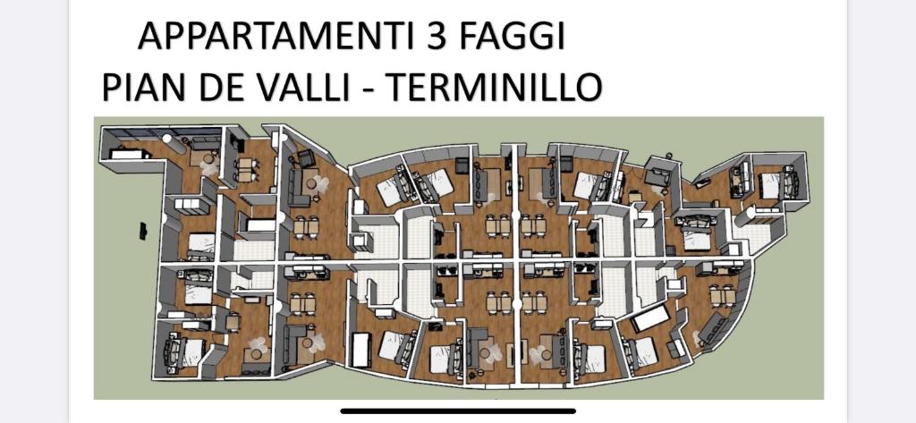 Půdorys ubytování TERMINILLO - I Fiori del Terminillo - Tre Faggi