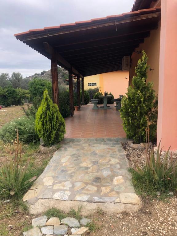 A garden outside Country house