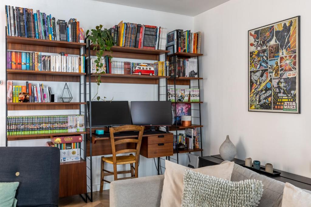 Knižnica v apartmáne