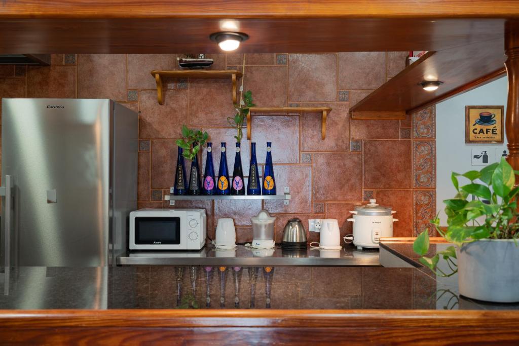 Kuchyň nebo kuchyňský kout v ubytování Hostal San Ginés