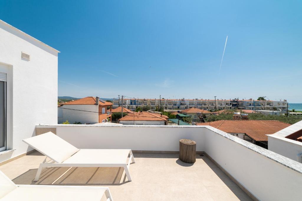 Balkón nebo terasa v ubytování Dionysos Residential Complex