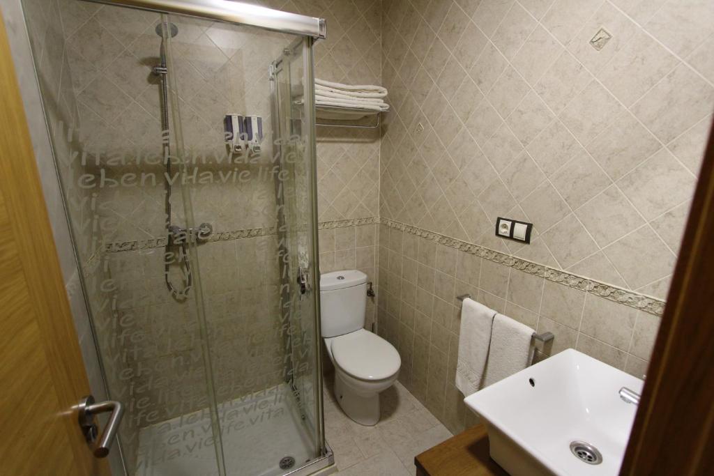 Koupelna v ubytování Hotel Un lugar en la Vecilla