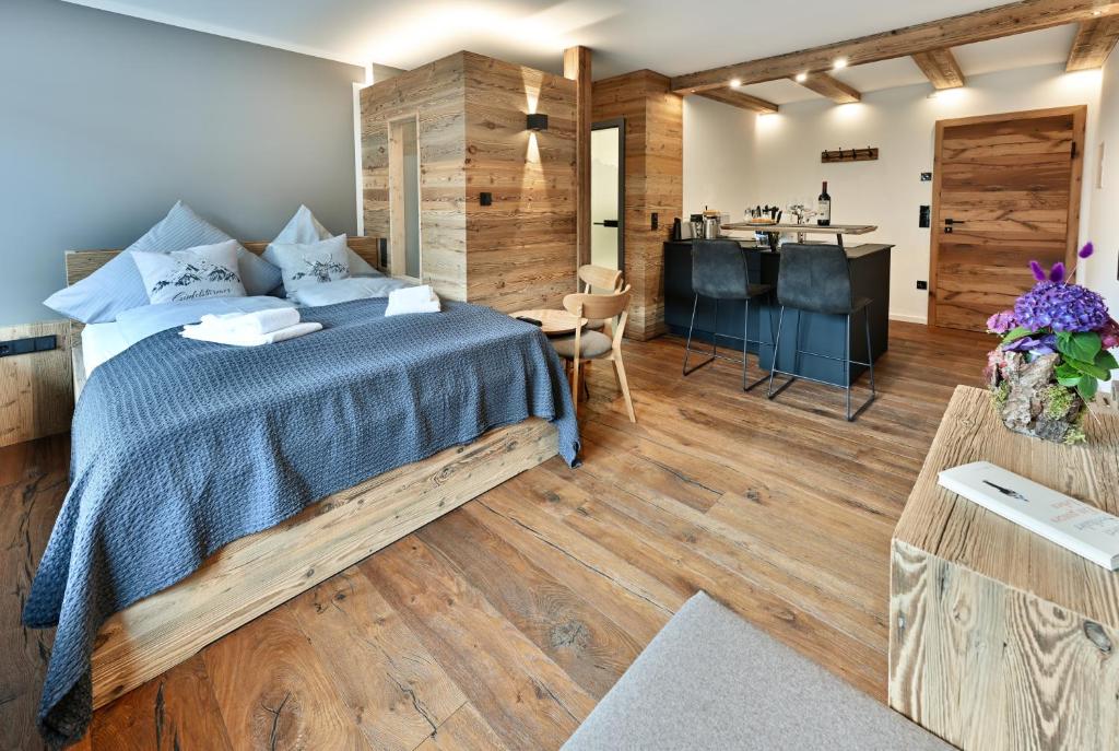 Postel nebo postele na pokoji v ubytování Fauken-Kammerl