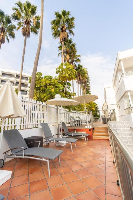 Balkón alebo terasa v ubytovaní Apartamentos Oasis Sol
