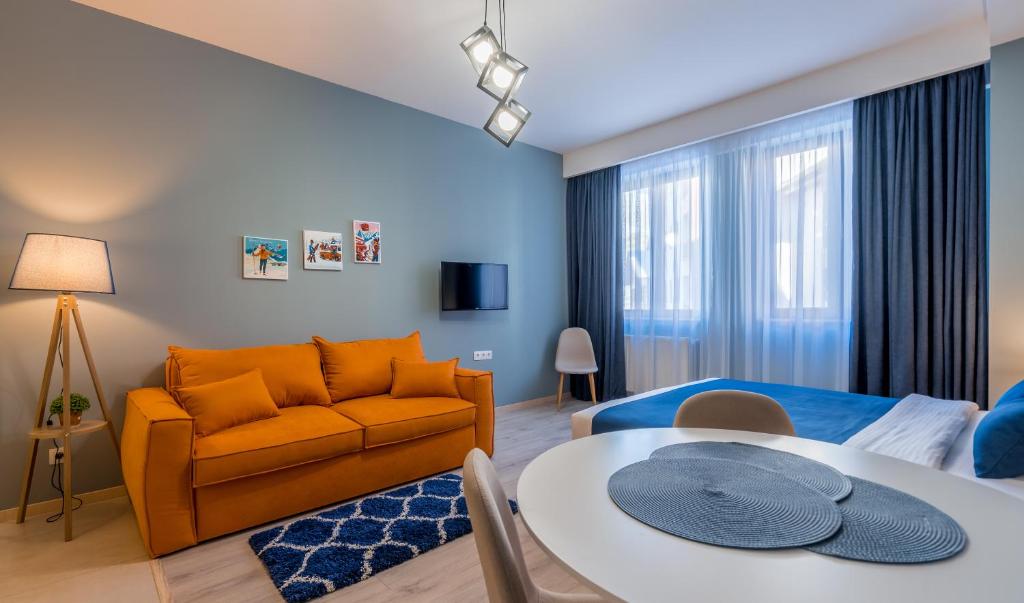 Posezení v ubytování New Gudauri GoodHost Apartments
