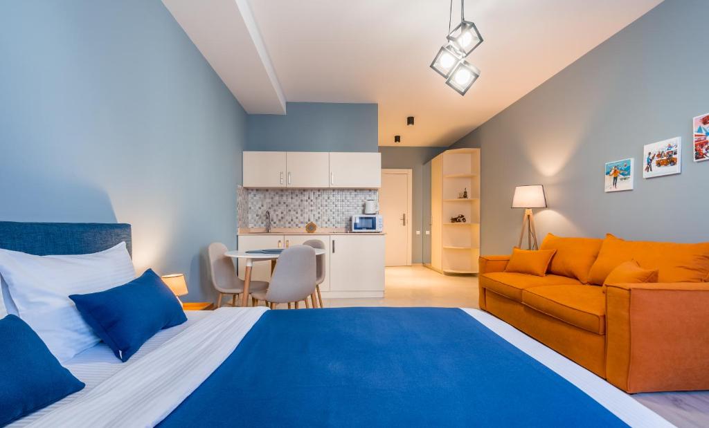 Kuchyň nebo kuchyňský kout v ubytování New Gudauri GoodHost Apartments