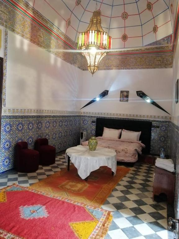 Letto o letti in una camera di Riad Freija-TAROUDANT