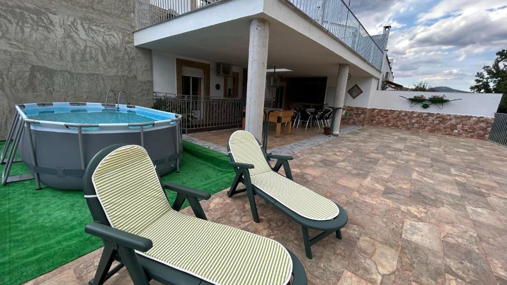 Patio nebo venkovní prostory v ubytování Vivienda rural Saltos de la Osera