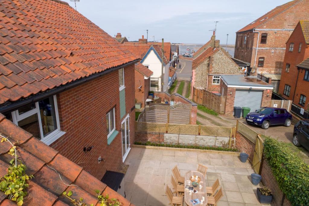 a view from the roof of a house with a patio at Kipling House 8 in Wells next the Sea