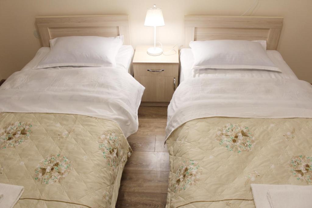 Postel nebo postele na pokoji v ubytování Nitsa Guest House