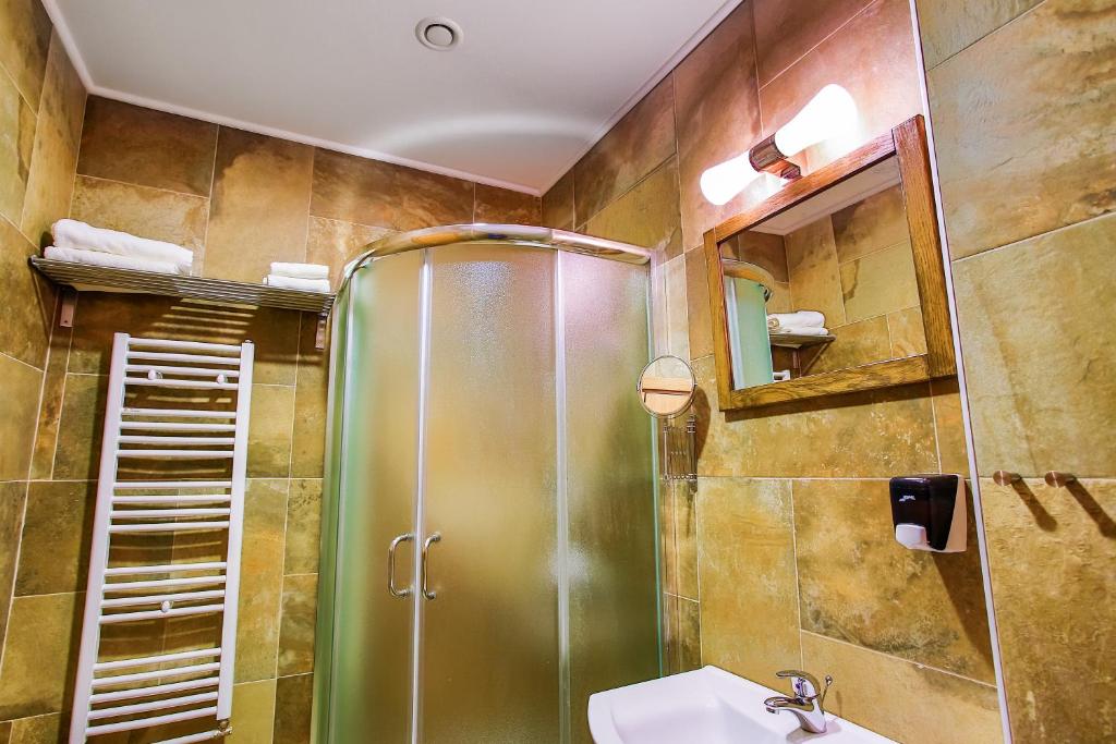 Koupelna v ubytování Hotel Moja Čarda
