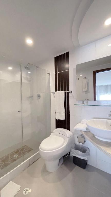 Koupelna v ubytování Hotel MS Chipichape