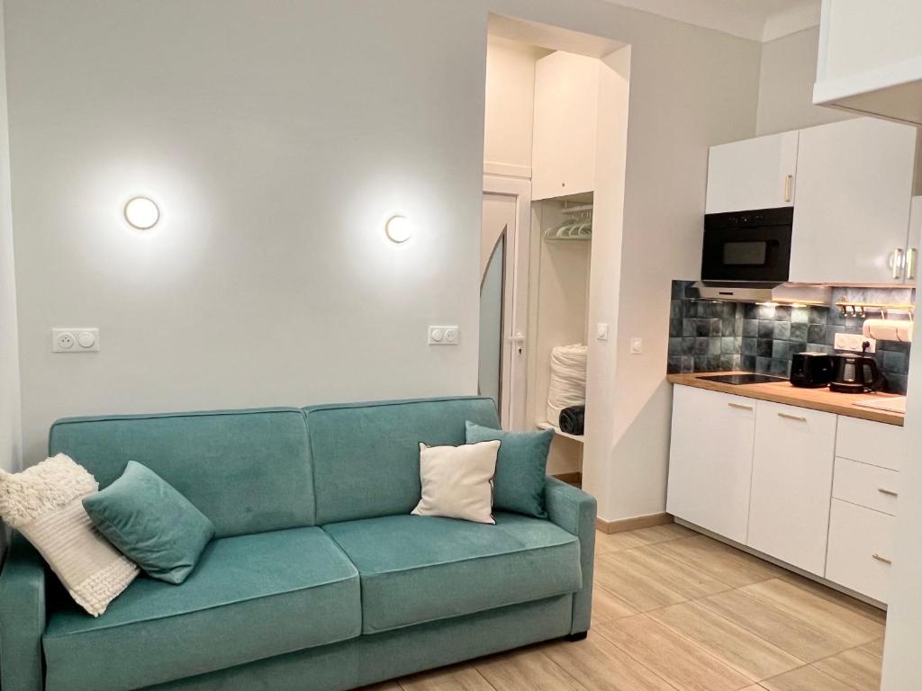 Kuchyň nebo kuchyňský kout v ubytování Appartements neuf - Frontière de Monaco - clim - WIFI