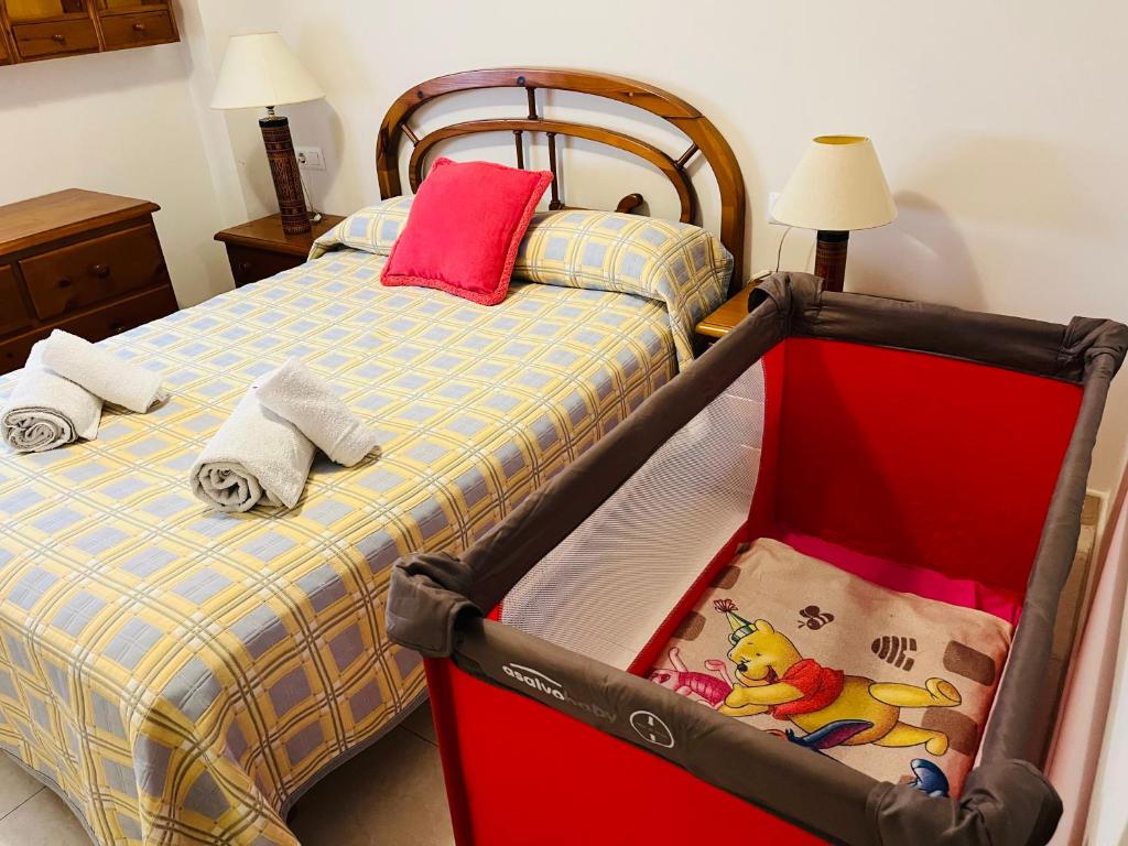 Postel nebo postele na pokoji v ubytování Apartamento Bella Bahía