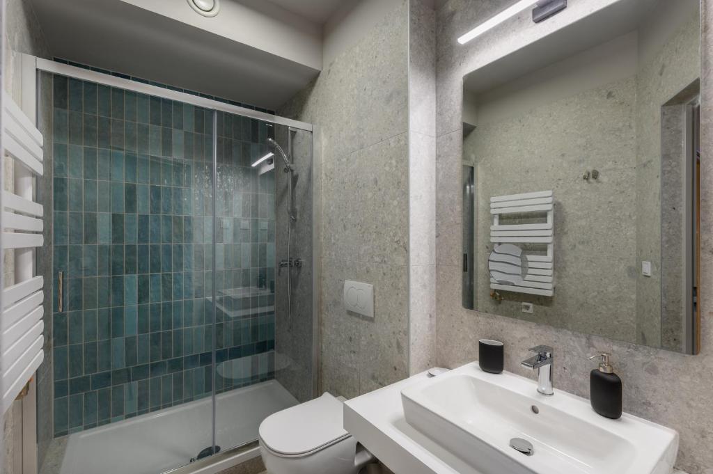 Koupelna v ubytování Florin Apart Hotel