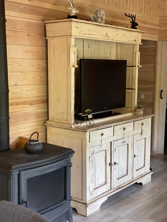 TV a/nebo společenská místnost v ubytování Chalet Sint-Hubertus Deluxe