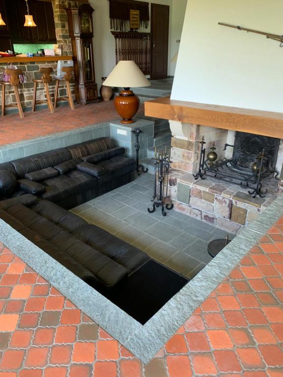 Posezení v ubytování Gîte des Hurlevents