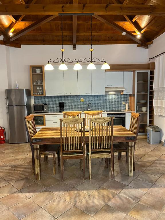 Kuchyň nebo kuchyňský kout v ubytování Villa Ouranos in Pefkias