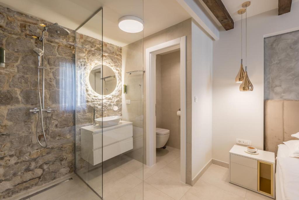 Koupelna v ubytování Sperone Hotel