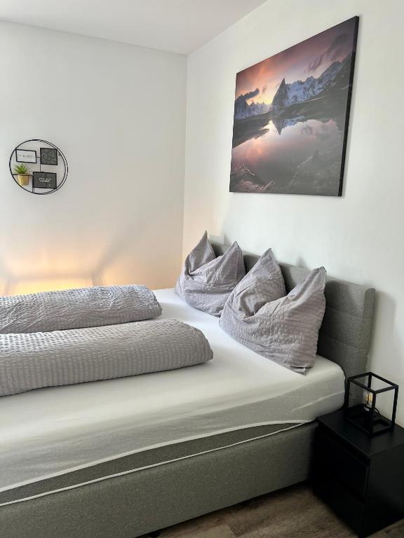 Ein Bett oder Betten in einem Zimmer der Unterkunft Penthouse im Zentrum von Bregenz