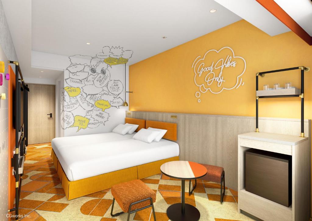 Postel nebo postele na pokoji v ubytování Hotel Kintetsu Universal City