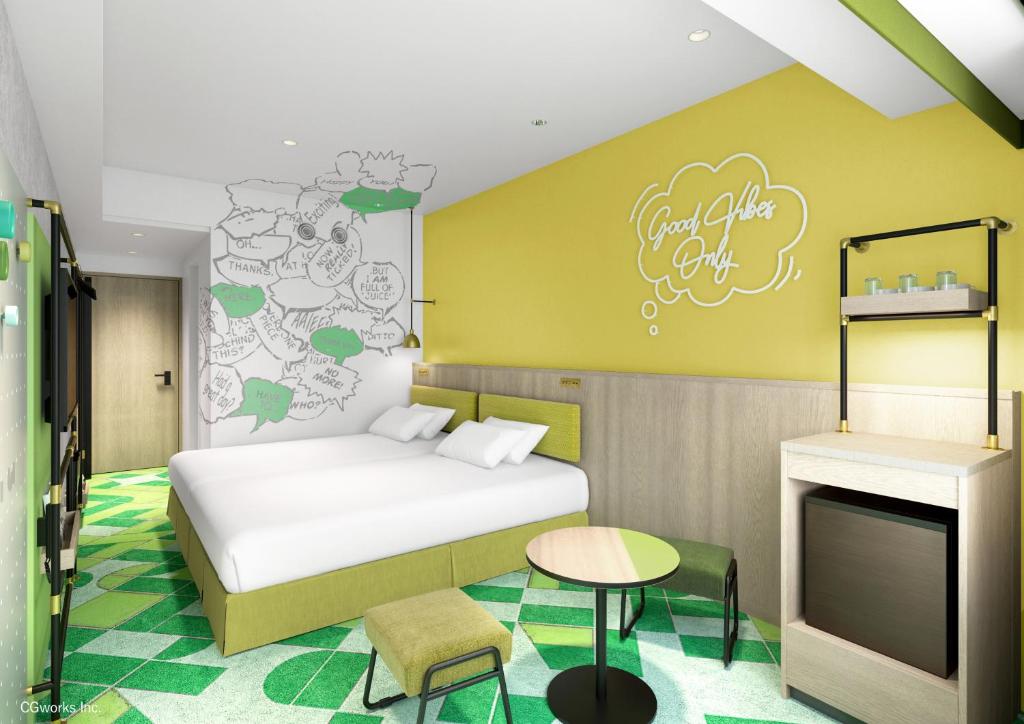 Postel nebo postele na pokoji v ubytování Hotel Kintetsu Universal City