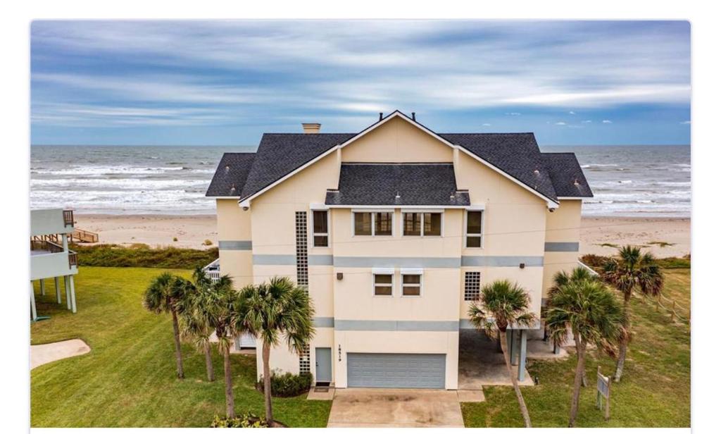 Absolute beachfront luxury villa in Indian Beach, Galveston (updated
