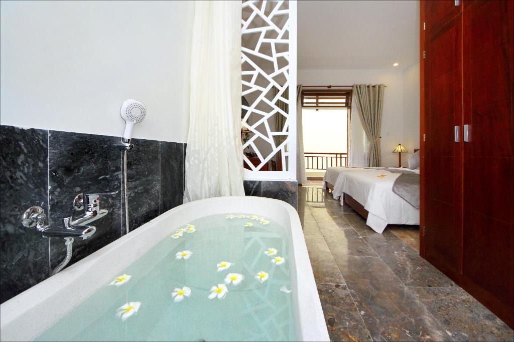 Cama o camas de una habitación en Hoi An TNT Villa