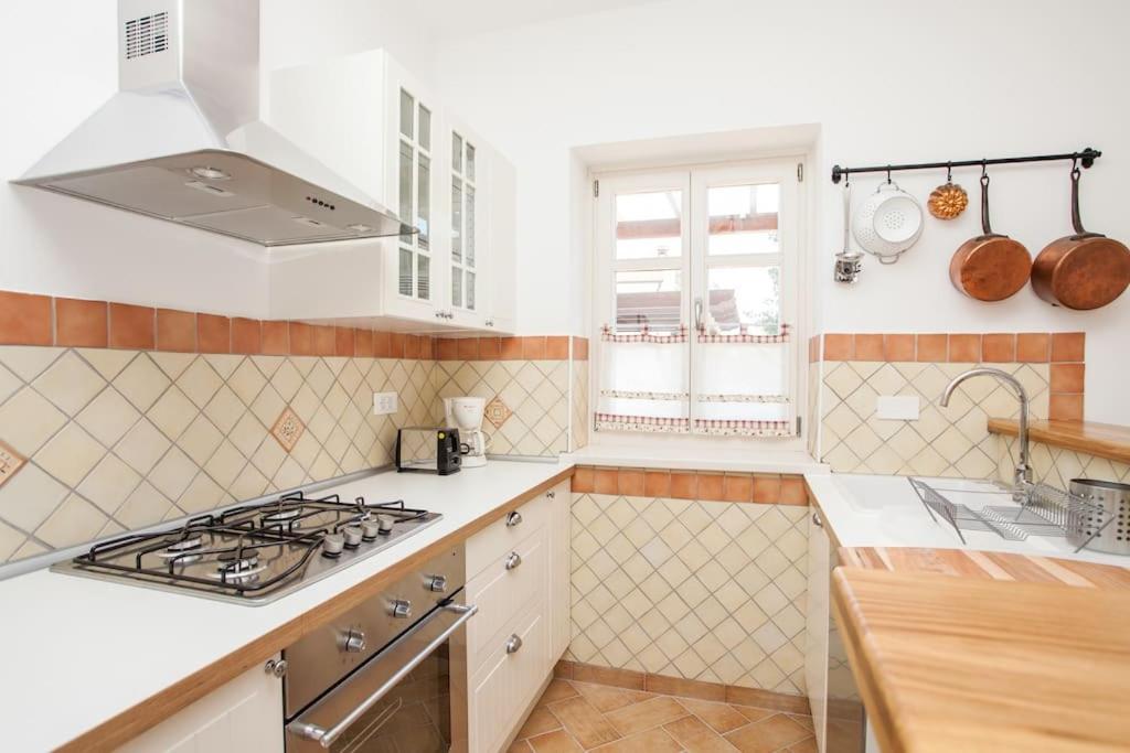 Kuchyň nebo kuchyňský kout v ubytování Villa Petra