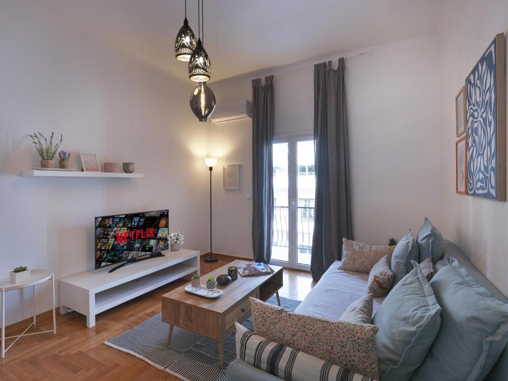 Posedenie v ubytovaní Beautiful Athenian apartment next to the center