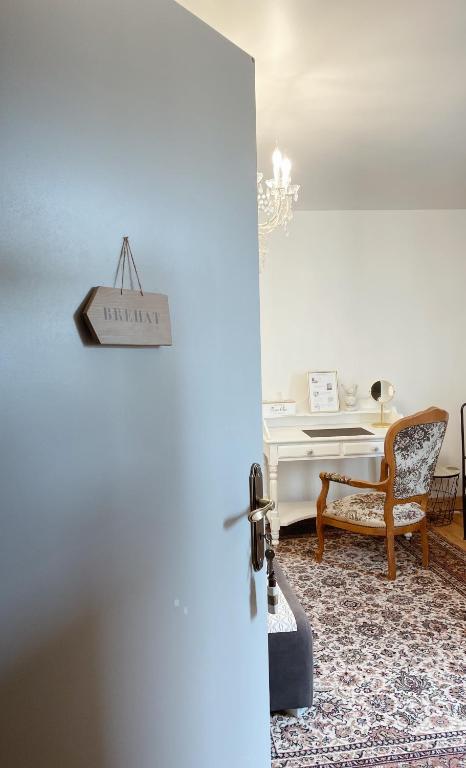 Posezení v ubytování Ar Maen Gite et Chambres d'hotes