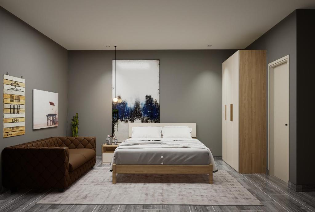 Postel nebo postele na pokoji v ubytování Split Rooftop Suites