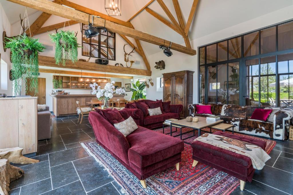 Posezení v ubytování Hoeve De Zuidhoek