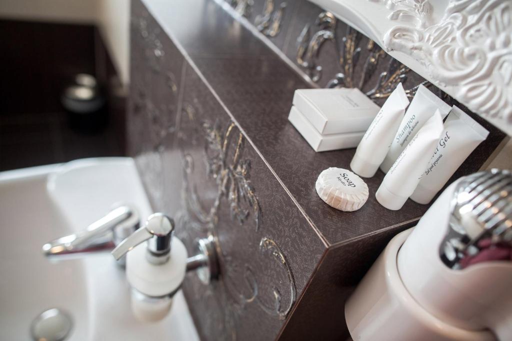 Koupelna v ubytování Hotel Wodnik