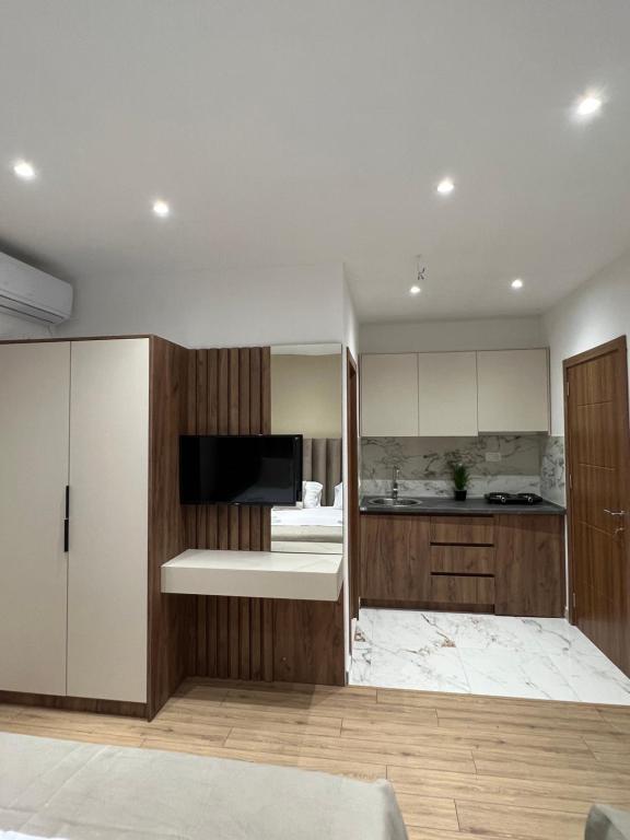 Kuchyň nebo kuchyňský kout v ubytování Apartments Duran